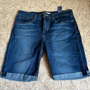 Levi's Blue Denim Bermuda Shorts